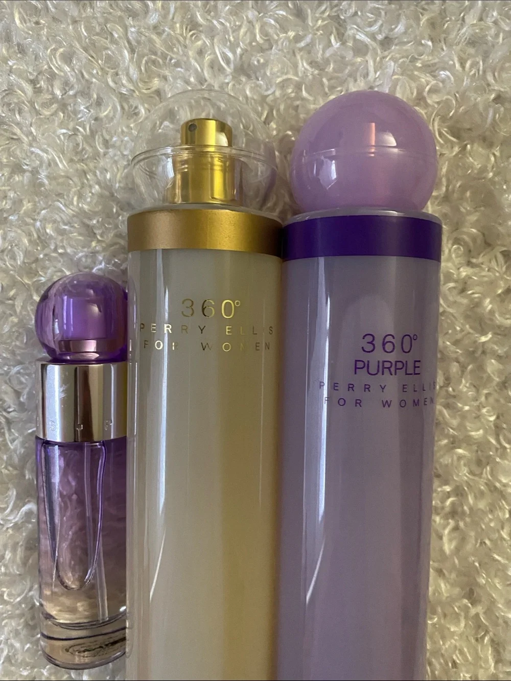 Perry Ellis 360° Purple Trio - Purple, White, Gold Accents